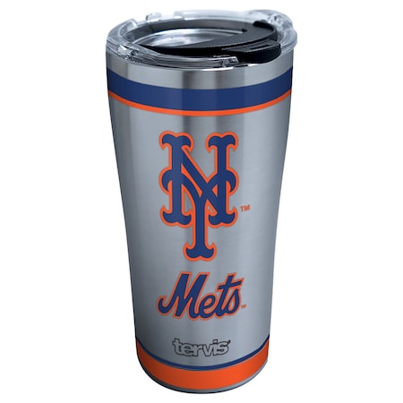 MLB 20 Oz New York Mets Multicolored BPA Free Tumbler With Lid